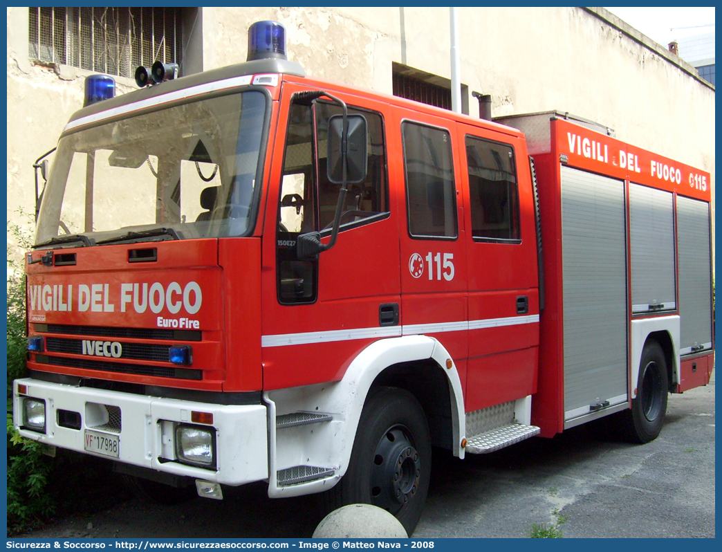 VF 17988
Corpo Nazionale Vigili del Fuoco
Iveco Magirus EuroFire 150E27 I serie
Parole chiave: VVF;V.V.F.;Corpo;Nazionale;Vigili;del;Fuoco;AutoPompaSerbatoio;APS;A.P.S.;Iveco;Magirus;EuroFire;150E27