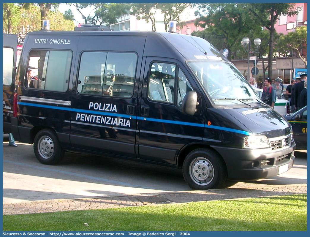 Polizia Penitenziaria 881AD
Polizia Penitenziaria
Servizio Cinofili
Fiat Ducato II serie restyling
Parole chiave: ADC;AdiC;PolPen;Polizia;Penitenziaria;Agenti;di;Custodia;Servizio;Cinofili;Fiat;Ducato