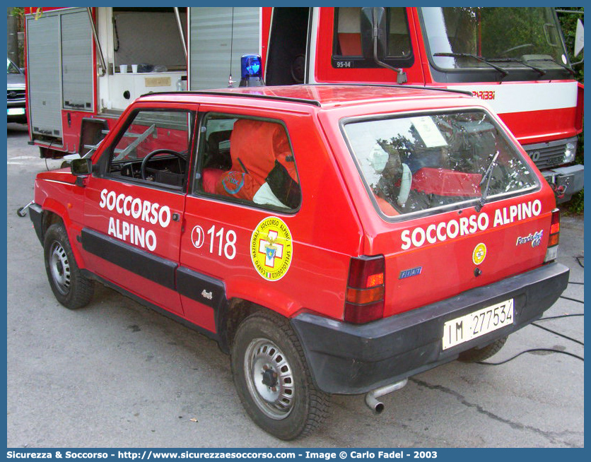 -
Corpo Nazionale
Soccorso Alpino e Speleologico
Delegazione Alpina
XXIII Liguria di Ponente
Fiat Panda 4x4 II serie
Parole chiave: CNSAS;C.N.S.A.S.;Corpo;Nazionale;Soccorso;Alpino;Speleologico;Liguria;SASL;S.A.S.L.;Fiat;Panda