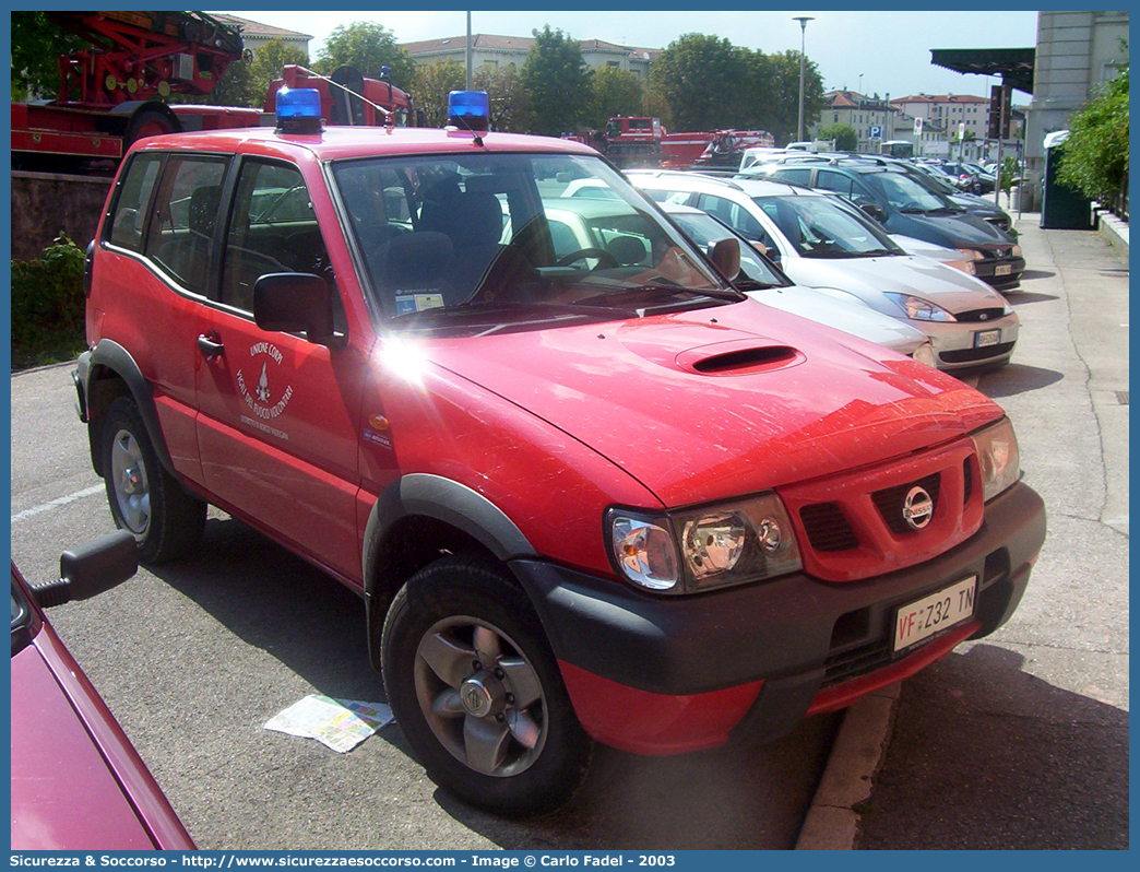 VF Z32 TN
Unione Distrettuale di Borgo Valsugana
Nissan Terrano II serie
Parole chiave: VF;V.F.;Vigili del Fuoco;Vigili;Fuoco;Unione Distrettuale;Borgo Valsugana;Nissan;Terrano II serie;Z32TN