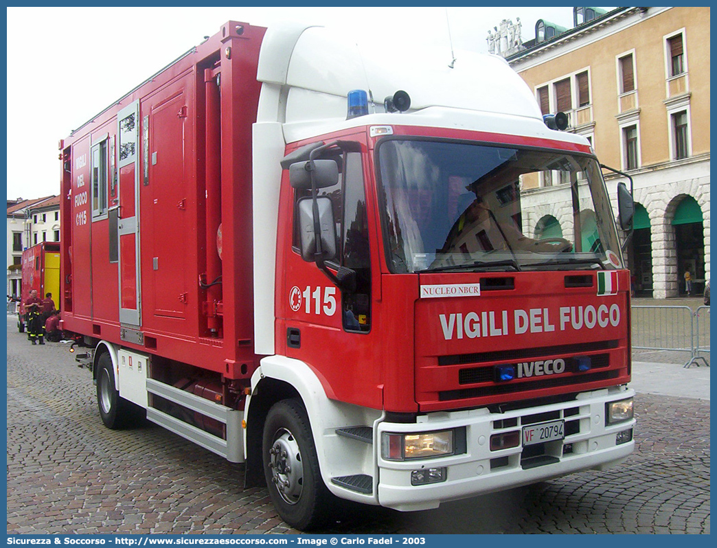 VF 20794
Corpo Nazionale Vigili del Fuoco
Nucleo N.B.C.R.
Iveco EuroCargo 80E15 I serie
Parole chiave: Corpo;Nazionale;Vigili del Fuoco;Vigili;Fuoco;Iveco;EuroCargo;80E15;NBCR;N.B.C.R.;Nucleare;Batteriologico;Chimico;Radiologico;Radiometrico;Radiometria;Radioattività;Radioattivita