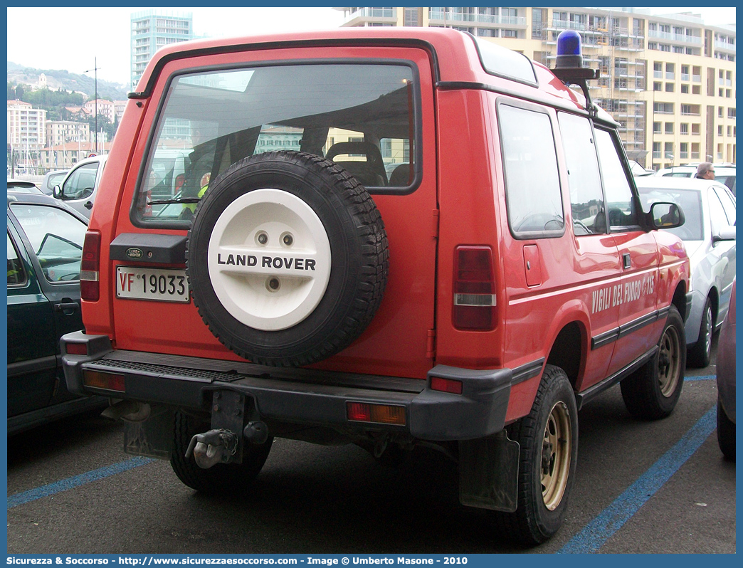 VF 19033
Corpo Nazionale Vigili del Fuoco
Land Rover Discovery I serie restyling
Parole chiave: VF;V.F.;VVF;V.V.F;Corpo;Nazionale;Vigili del Fuoco;Vigili;Fuoco;Land Rover;Discovery