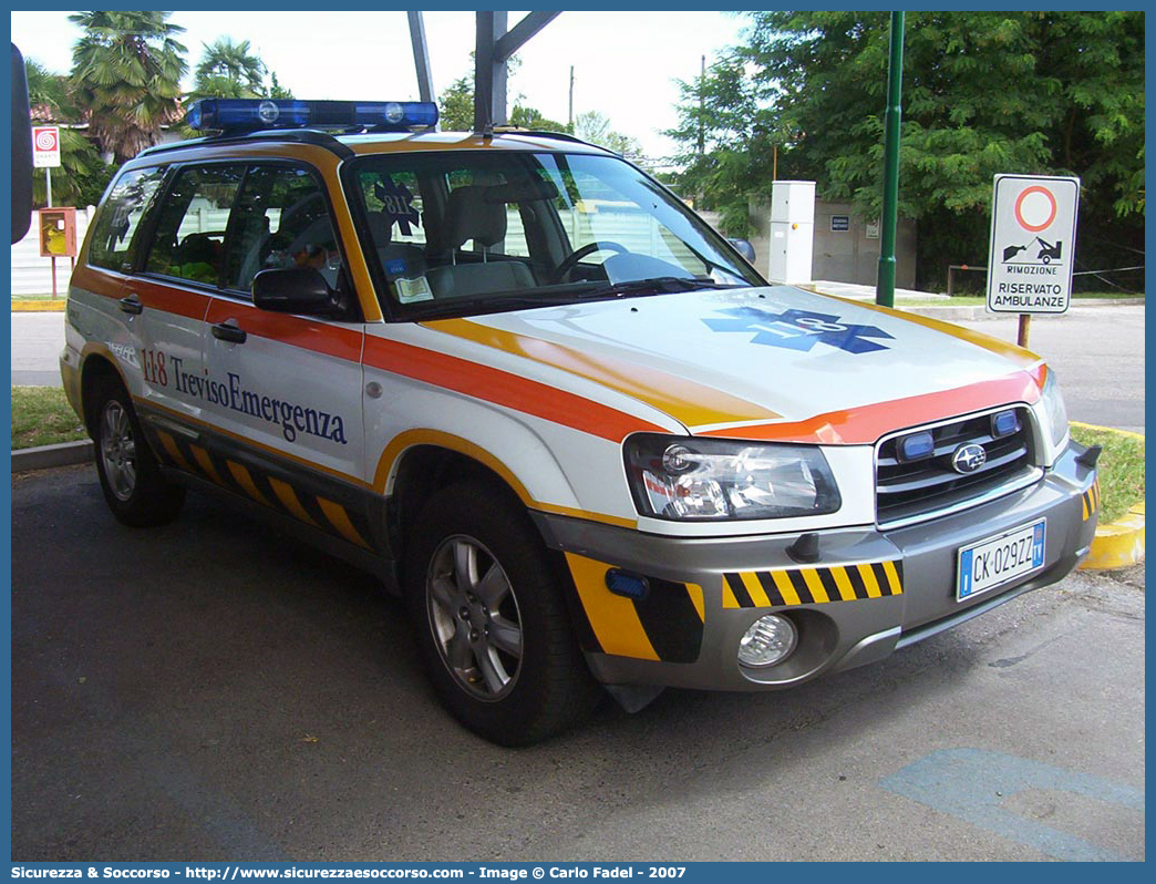 024
SUEM 118 Treviso Emergenza
Azienda ULSS 2 - Marca Trevigiana
Subaru Forester III serie
Allestitore MAF S.n.c.
Parole chiave: 118;SUEM;S.U.E.M.;Treviso;Emergenza;Automedica;Subaru;Forester;MAF