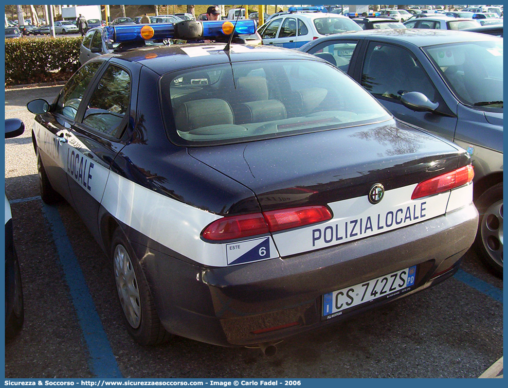 -
Polizia Locale
Comune di Este
Alfa Romeo 156 II serie
Parole chiave: PL;P.L.;Polizia;Locale;Municipale;Este;Alfa Romeo;156