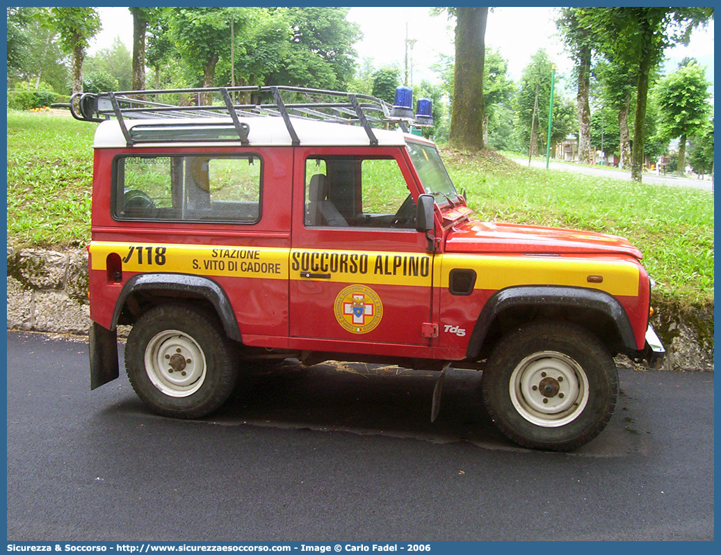 -
Corpo Nazionale
Soccorso Alpino e Speleologico
Delegazione Alpina II Bellunese
Stazione di San Vito di Cadore
Land Rover Defender 90
Parole chiave: CNSAS;C.N.S.A.S.;Corpo;Nazionale;Soccorso;Alpino;Speleologico;Veneto;SASV;S.A.S.V.;San Vito di Cadore;Land Rover;Defender;90