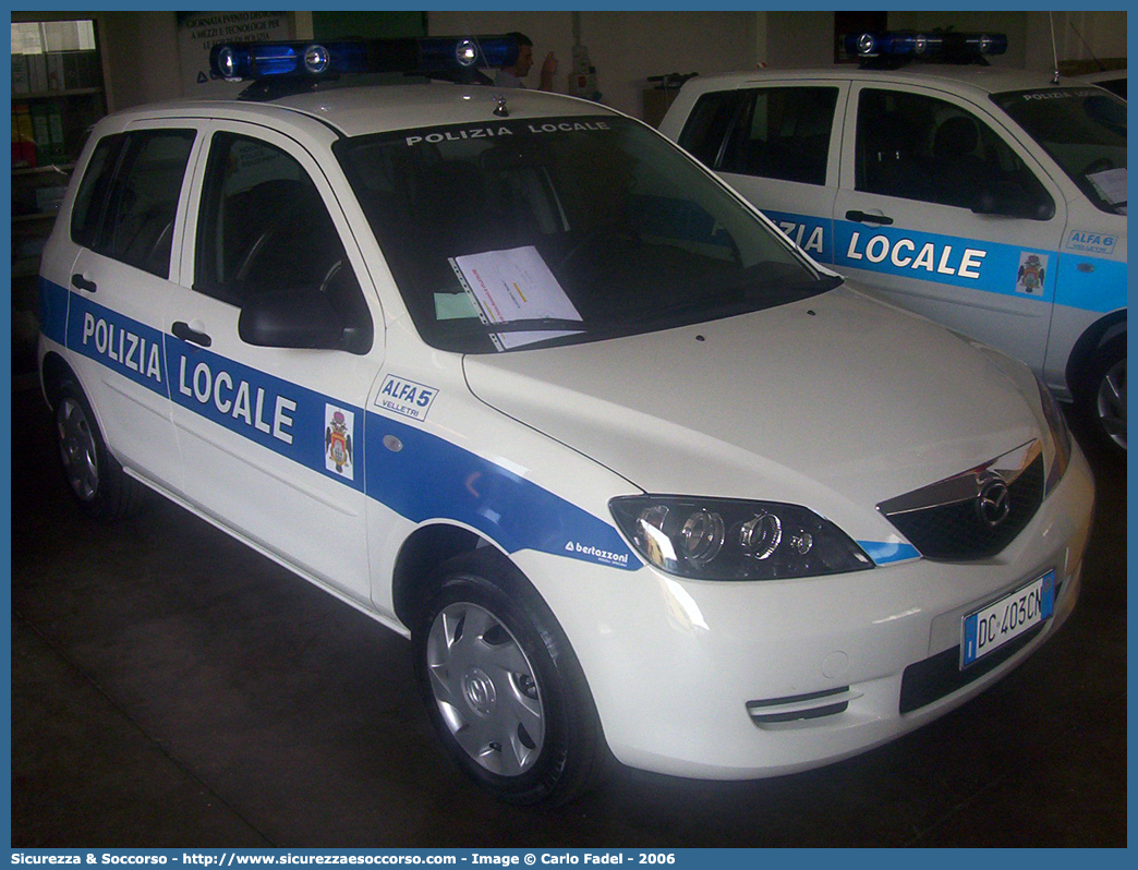 -
Polizia Locale
Comune di Velletri
Mazda 2 I serie
Allestitore Bertazzoni S.r.l.
Parole chiave: Polizia;Locale;Municipale;Velletri;Mazda;2;Bertazzoni