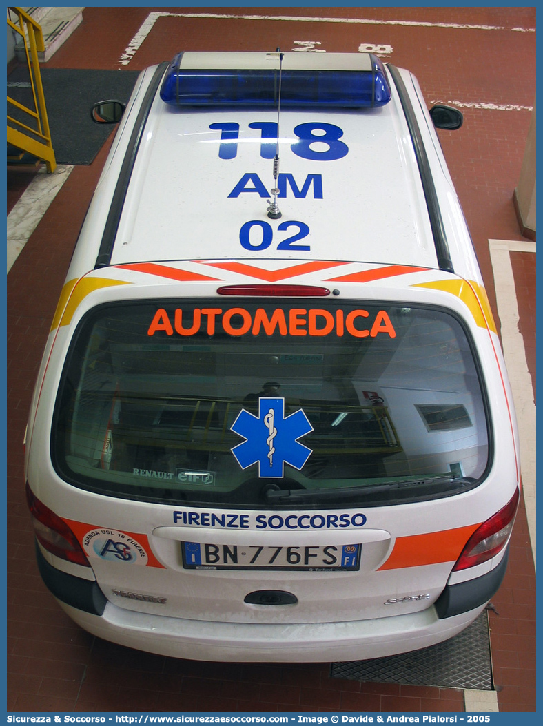 ALFA MIKE 02
118 Firenze Soccorso
Renault Scenic I serie
Allestitore Alessi e Becagli S.n.c.
Parole chiave: 118;Firenze;Soccorso;Automedica;Renault;Scenic;Alessi e Becagli