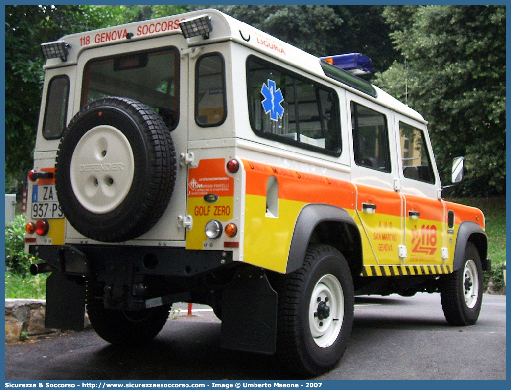 GOLF 0
118 Genova Soccorso
Land Rover Defender 110
Allestitore Mariani Fratelli S.r.l.
Parole chiave: 118;Genova;Soccorso;Automedica;Land Rover;Defender;110;Mariani Fratelli