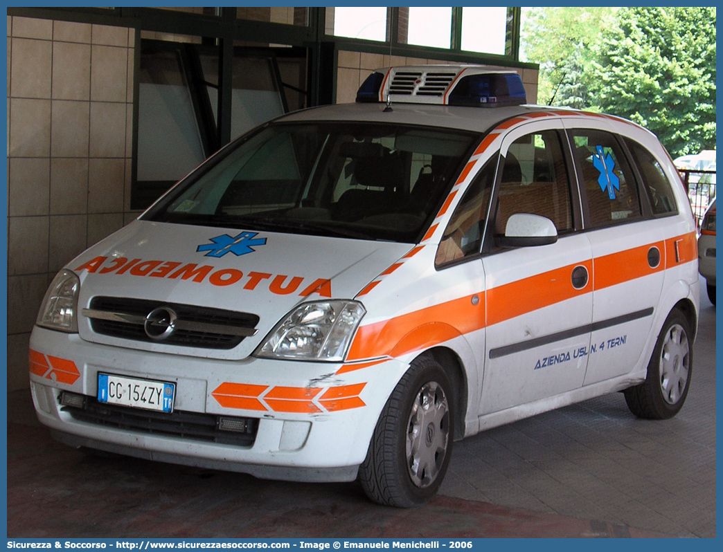 -
118 Umbria Soccorso
Azienda USL Umbria 2
Opel Meriva I serie
Allestitore Bollanti S.r.l.
(variante)
Parole chiave: 118;Umbria;Soccorso;Terni;Automedica;Opel;Meriva