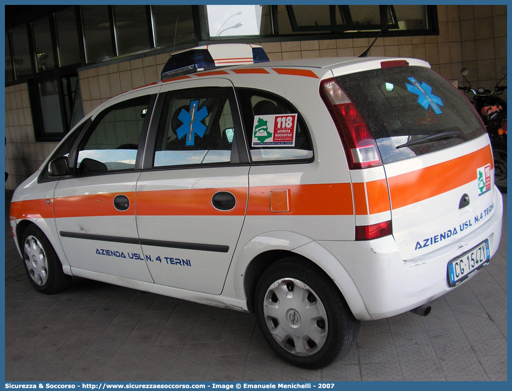 -
118 Umbria Soccorso
Azienda USL Umbria 2
Opel Meriva I serie
Allestitore Bollanti S.r.l.
(variante)
Parole chiave: 118;Umbria;Soccorso;Terni;Automedica;Opel;Meriva