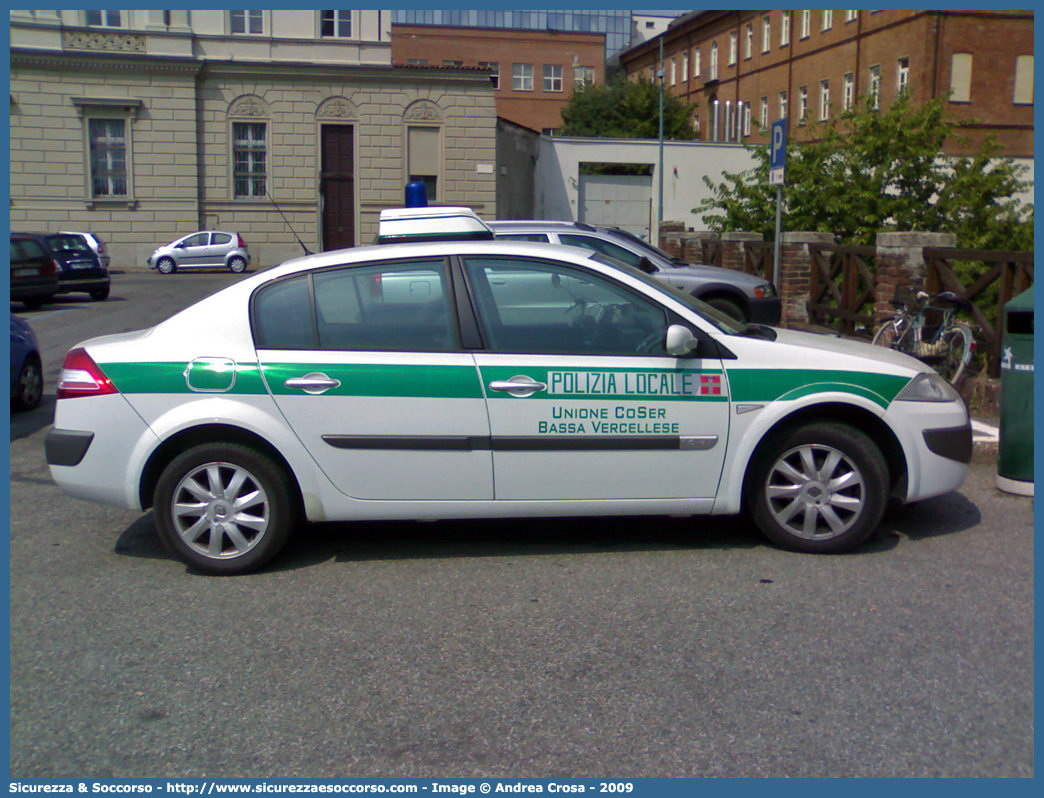 -
Polizia Locale
Unione Comuni CoSer Bassa Vercellese
Renault Megane III serie
Parole chiave: Polizia;Locale;Municipale;CoSer;Bassa Vercellese;Renault;Megane