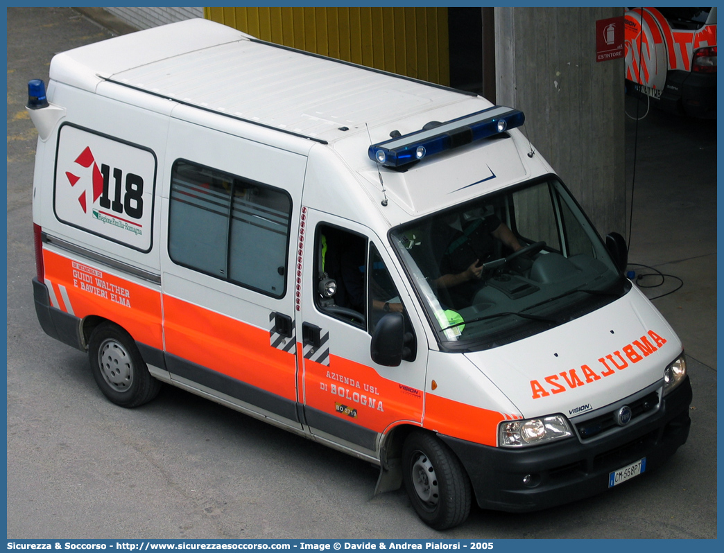 BO 0019
118 Bologna Soccorso
Fiat Ducato II serie restyling
Allestitore Vision S.r.l.
Parole chiave: 118;Bologna;Soccorso;Ambulanza;Fiat;Ducato;Vision