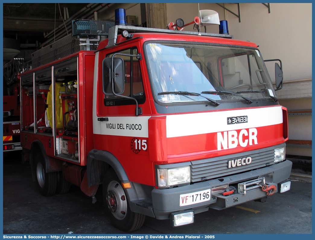 VF 17196
Corpo Nazionale Vigili del Fuoco
Nucleo N.B.C.R.
Iveco 65-12
Parole chiave: Corpo;Nazionale;Vigili del Fuoco;Vigili;Fuoco;Iveco;65-12;NBCR;N.B.C.R.;Nucleare;Batteriologico;Chimico;Radiologico;Radiometrico;Radiometria;Radioattività;Radioattivita