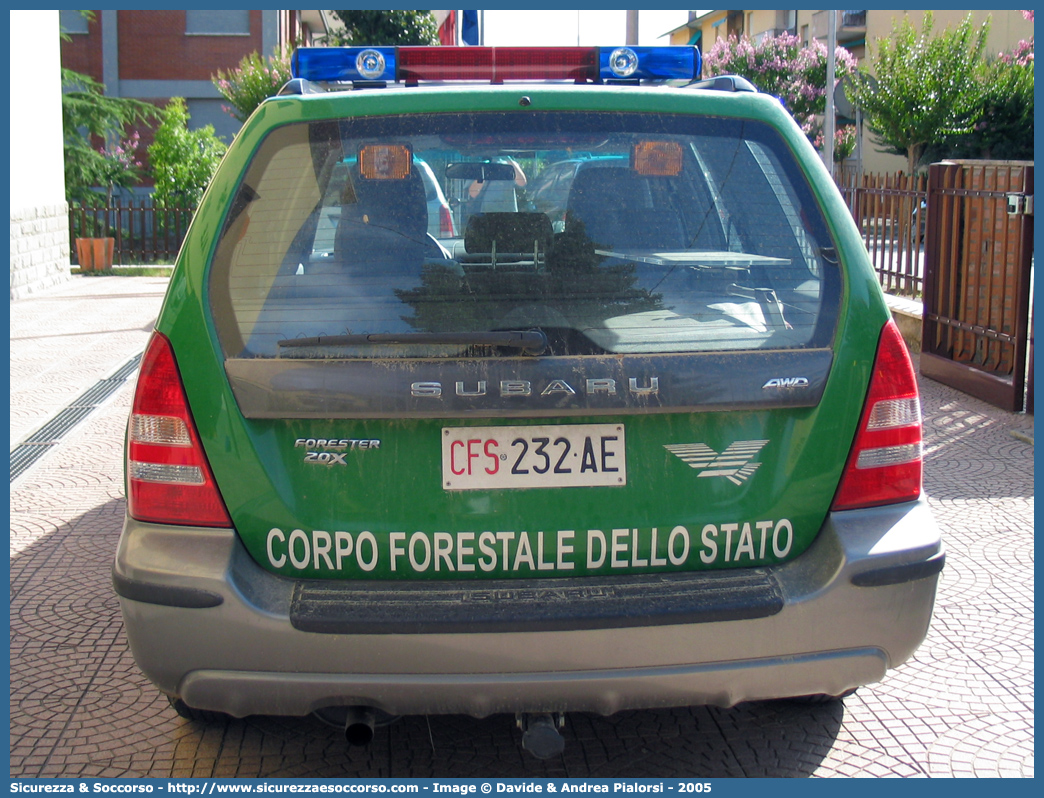 CFS 232AE
Corpo Forestale dello Stato
Subaru Forester III serie
Parole chiave: CFS;C.F.S.;Corpo;Forestale;dello;Stato;Subaru;Forester;232AE