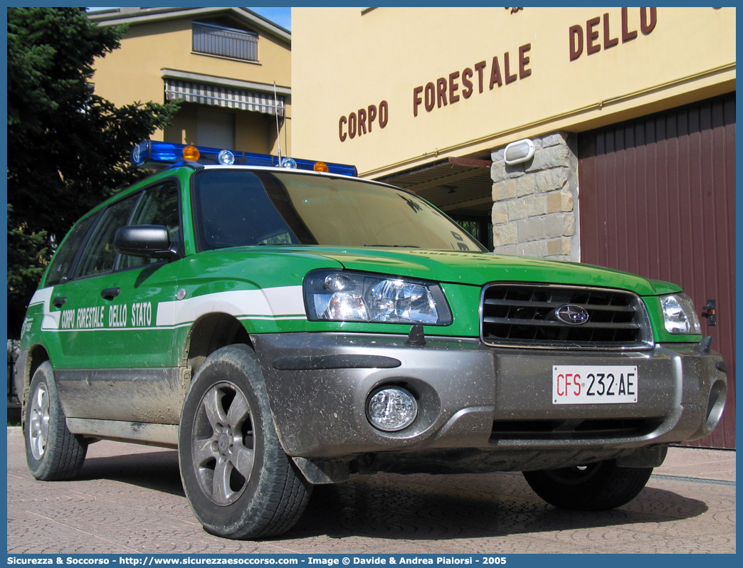 CFS 232AE
Corpo Forestale dello Stato
Subaru Forester III serie
Parole chiave: CFS;C.F.S.;Corpo;Forestale;dello;Stato;Subaru;Forester;232AE