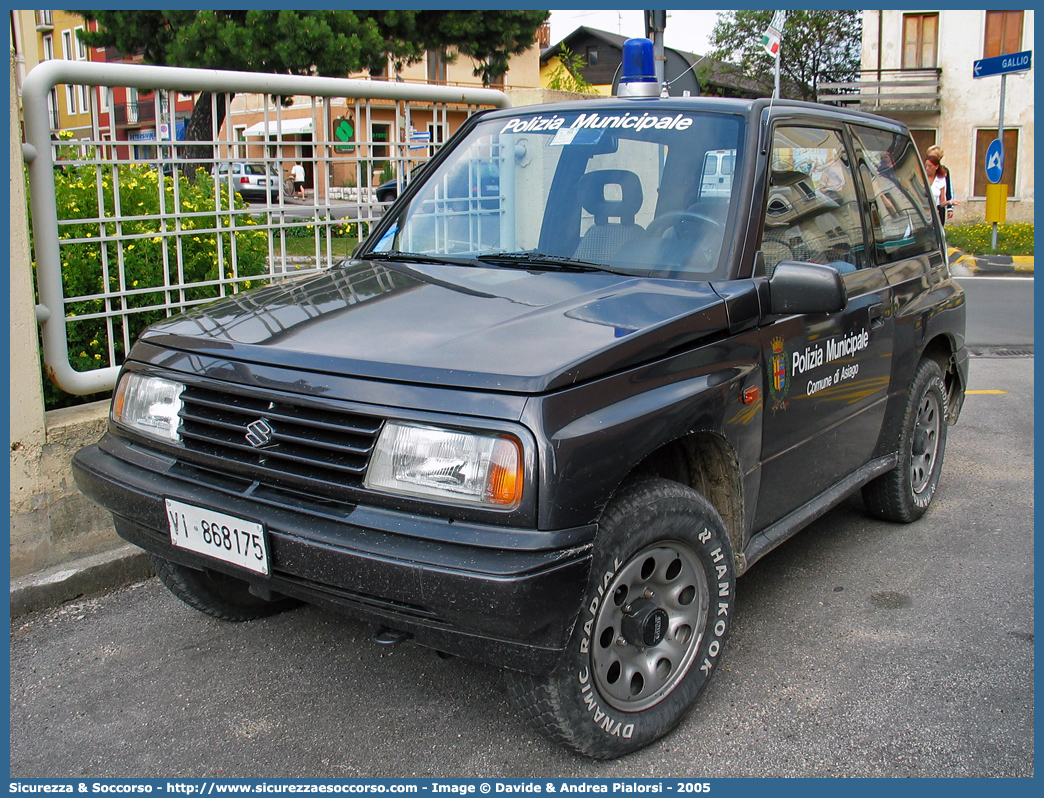 -
Polizia Municipale
Comune di Asiago
Suzuki Vitara
Parole chiave: PL;P.L.;PM;P.M.;Polizia;Locale;Municipale;Asiago;Suzuki;Vitara