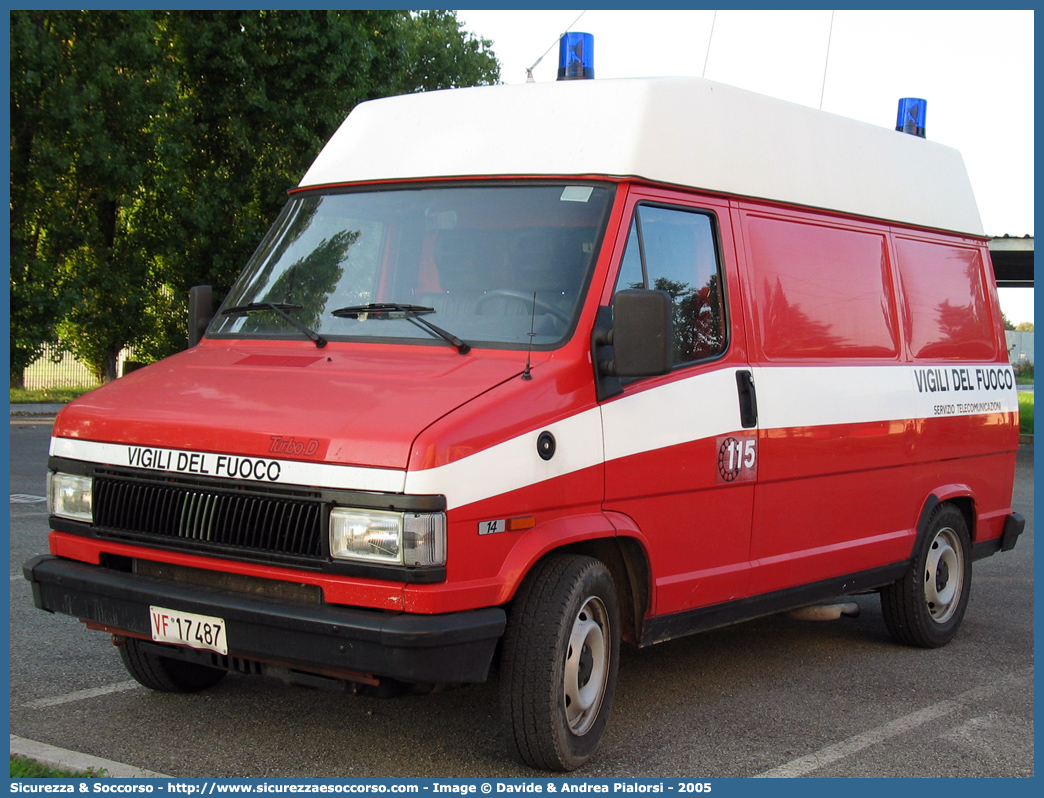 VF 17487
Corpo Nazionale Vigili del Fuoco
Nucleo Telecomunicazioni Radio
Fiat Ducato I serie restyling
Parole chiave: Corpo;Nazionale;Vigili del Fuoco;Vigili;Fuoco;Fiat;Ducato;Telecomunicazioni;Tele Comunicazioni;Radio