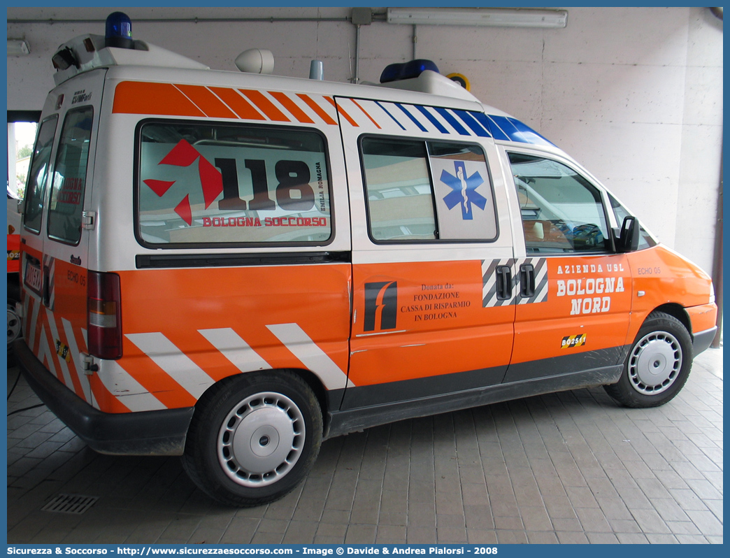 BO 2511
118 Bologna Soccorso
Fiat Scudo I serie
Allestitore EDM S.r.l.
Parole chiave: 118;Bologna;Soccorso;Automedica;Fiat;Scudo;EDM