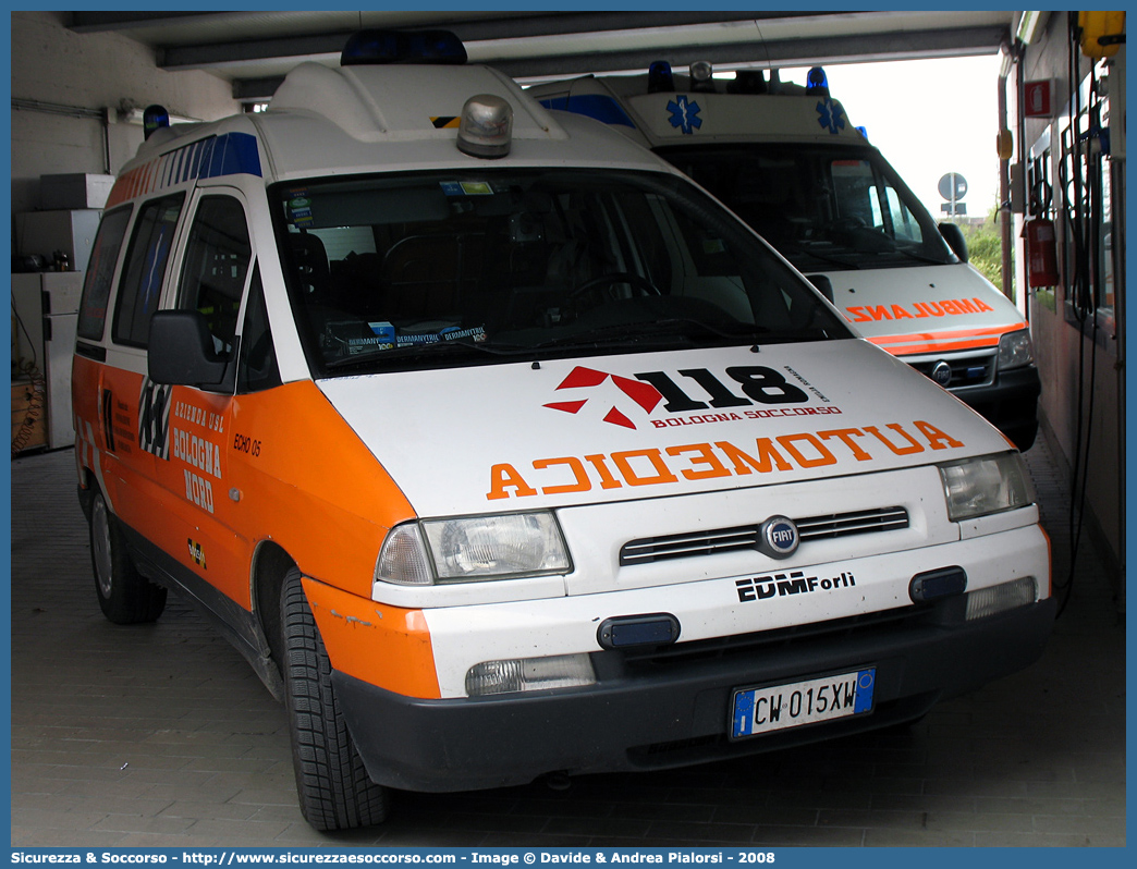 BO 2511
118 Bologna Soccorso
Fiat Scudo I serie
Allestitore EDM S.r.l.
Parole chiave: 118;Bologna;Soccorso;Automedica;Fiat;Scudo;EDM