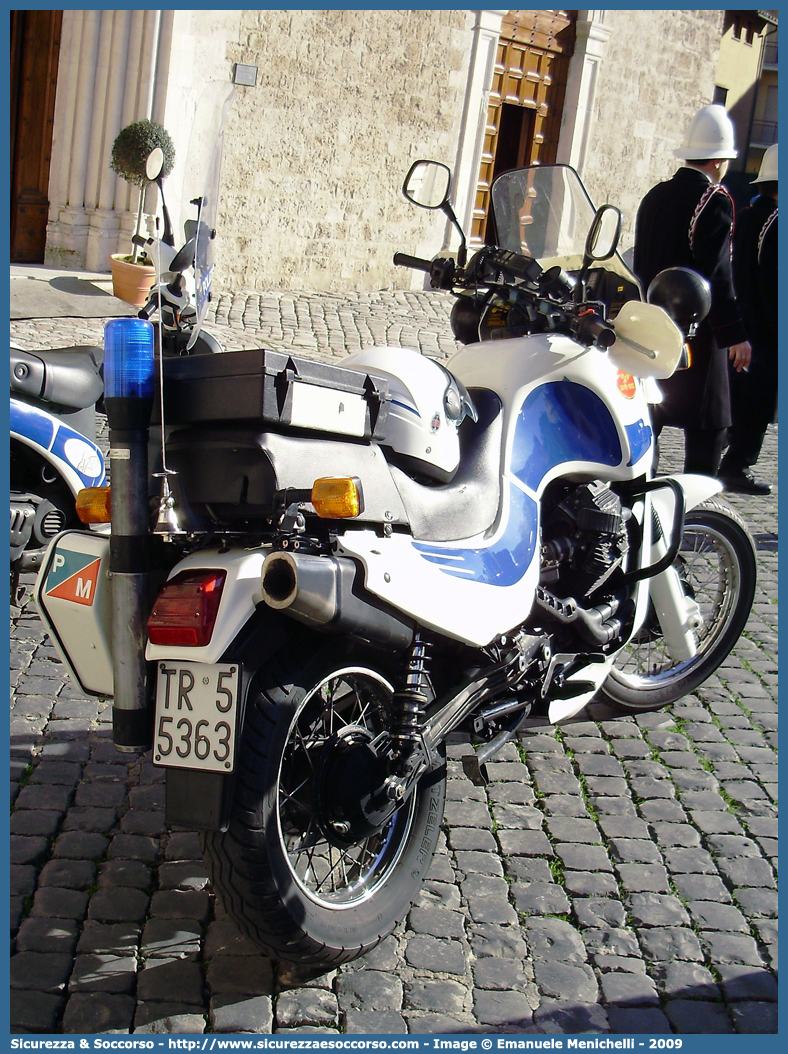 -
Polizia Municipale
Comune di Terni
Moto Guzzi NTX750
Parole chiave: Polizia;Locale;Municipale;Terni;Moto Guzzi;NTX750