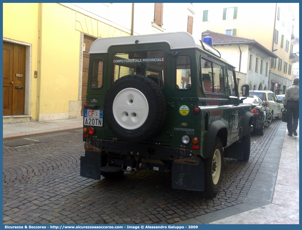 CF A20TN
Corpo Forestale
Provincia Autonoma di Trento
Land Rover Defender 90
Parole chiave: CF;C.F.;TN;Corpo;Forestale;Trento;Trentino;Land;Rover;Defender;90