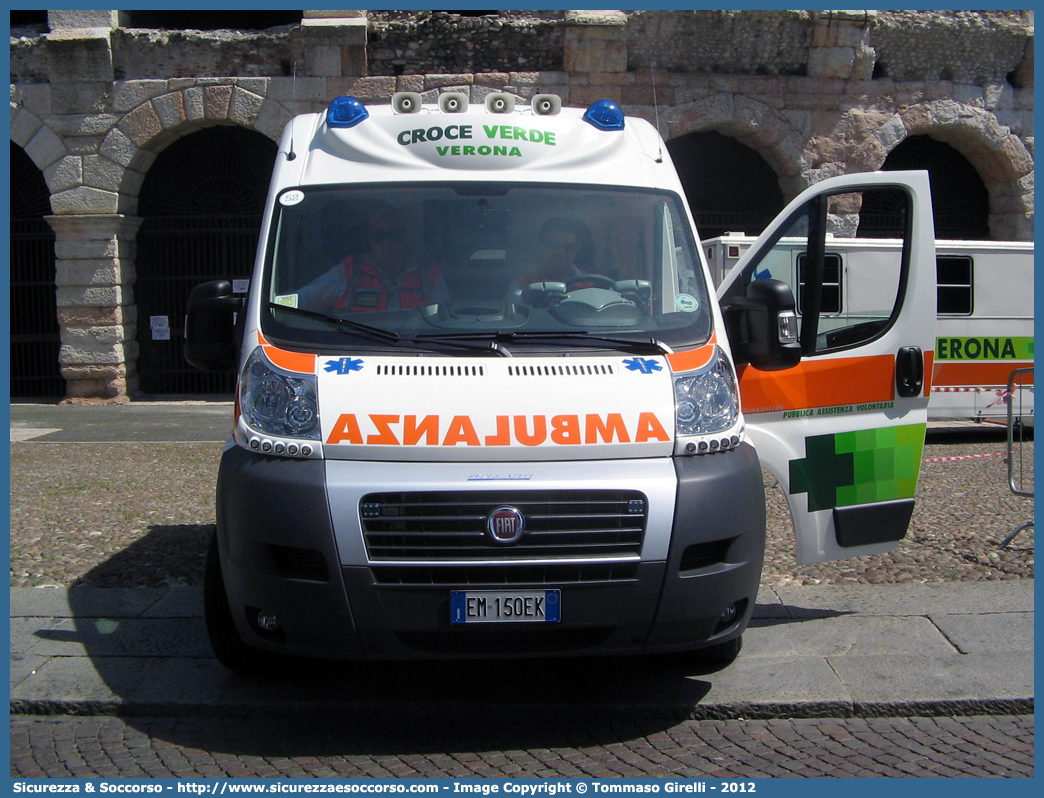 52
Croce Verde Verona
Fiat Ducato III serie
Allestitore Bollanti S.r.l.
Parole chiave: Croce Verde;CV;C.V.;Verona;Pubblica;Assistenza;Ambulanza;Fiat;Ducato X250;Bollanti;52