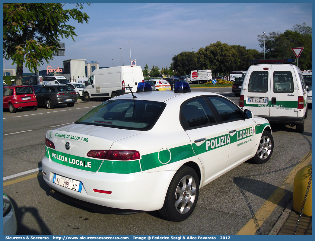 Polizia Locale YA709AC
Polizia Locale
Comune di Salò
Alfa Romeo 159
Allestitore Carrozzeria Battiston
Parole chiave: PL;P.L.;PM;P.M.;Polizia;Locale;Municipale;Salò;Alfa Romeo;159;Battiston