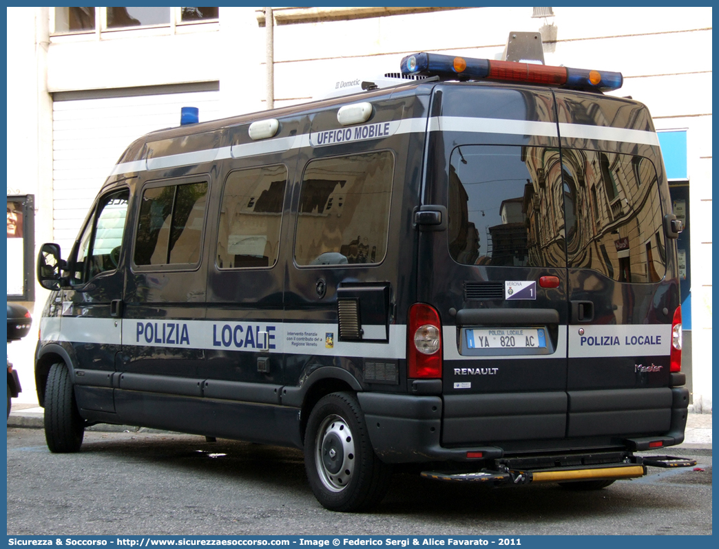 Polizia Locale YA820AC
Polizia Locale
Comune di Verona
Renault Master III serie
Parole chiave: PM;PL;P.M.;P.L.;Polizia;Locale;Municipale;Verona;Renault;Master;YA820AC