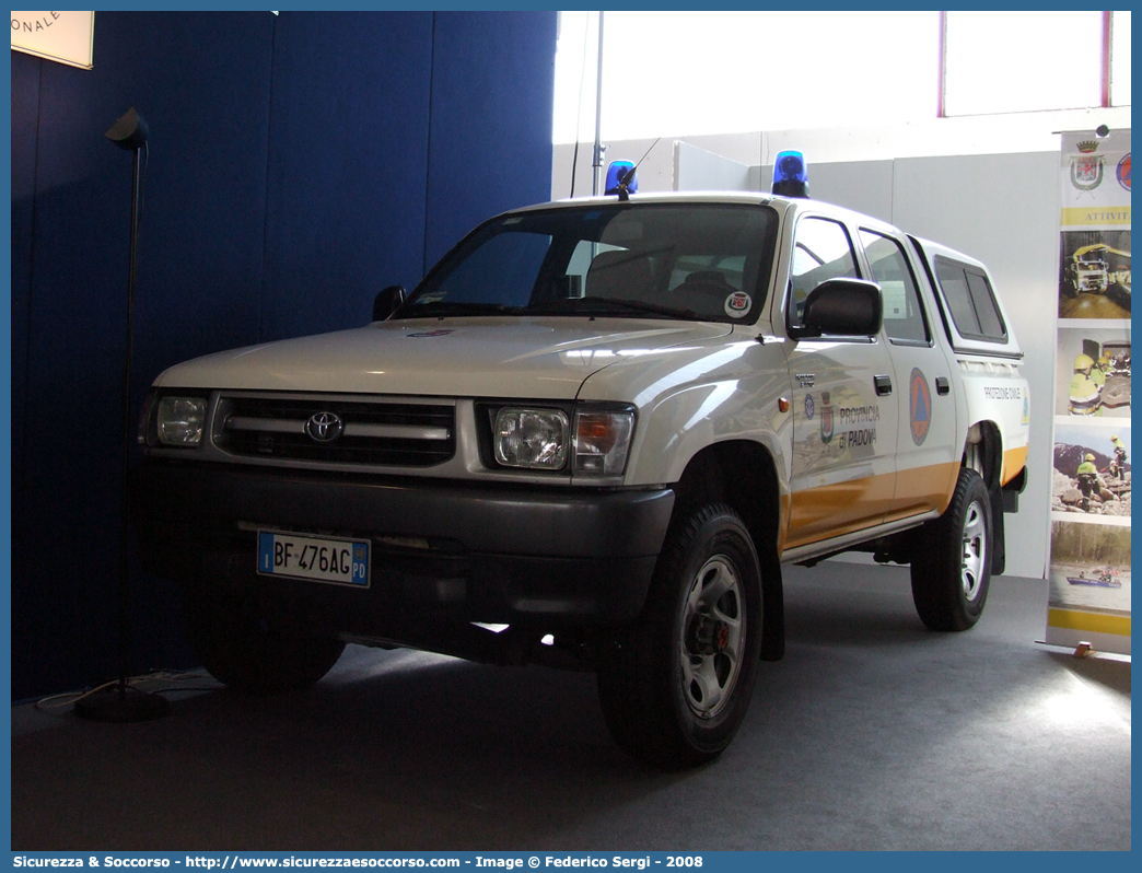 -
Protezione Civile
Provincia di Padova
Toyota Hilux IV serie
Parole chiave: PC;P.C.;Protezione Civile;Padova;Toyota;Hilux IV serie