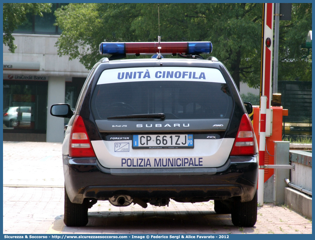 Polizia Municipale
Comune di Padova
Subaru Forester III serie
Unità Cinofila
Parole chiave: Polizia;Locale;Municipale;Padova;Subaru;Forester;Unità;Cinofila