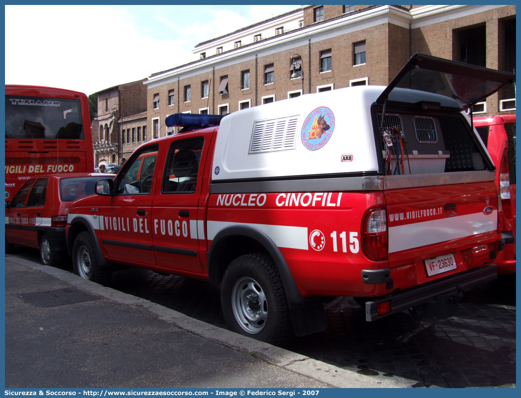 VF 23630
Corpo Nazionale Vigili del Fuoco
Nucleo Cinofili
Ford Ranger I serie restyling
Parole chiave: Corpo;Nazionale;Vigili del Fuoco;Vigili;Fuoco;Ford;Ranger;Cinofili