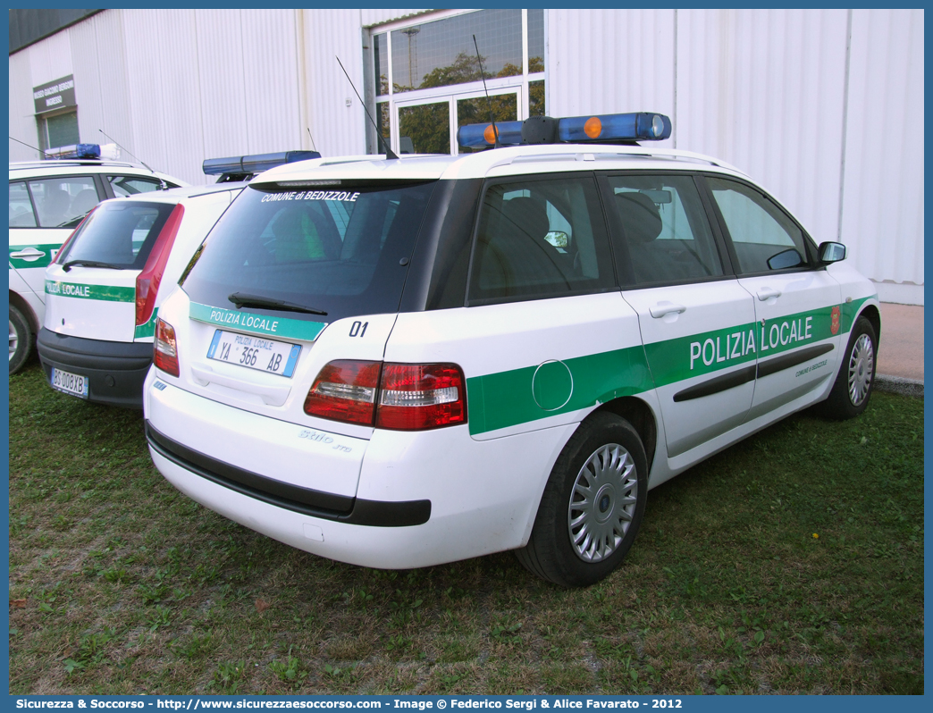 Polizia Locale YA366AB
Polizia Locale
Comune di Bedizzole
Fiat Stilo Multiwagon I serie
Parole chiave: Polizia;Locale;Municipale;Sirmione;Fiat;Stilo;Multiwagon;I serie