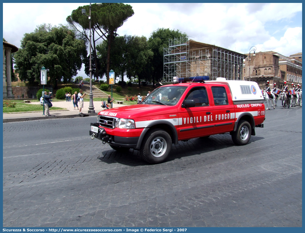 VF 23630
Corpo Nazionale Vigili del Fuoco
Nucleo Cinofili
Ford Ranger I serie restyling
Parole chiave: Corpo;Nazionale;Vigili del Fuoco;Vigili;Fuoco;Ford;Ranger;Cinofili