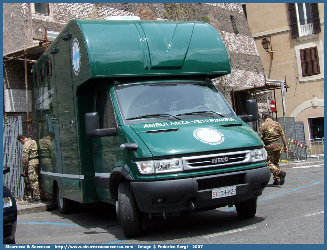 EI CH822
Esercito Italiano
Sanità Militare
Ospedale Veterinario Militare
Iveco Daily 50C15 III serie
Parole chiave: EI;E.I.;Esercito;Italiano;Sanità;Militare;Iveco;Daily;50C15