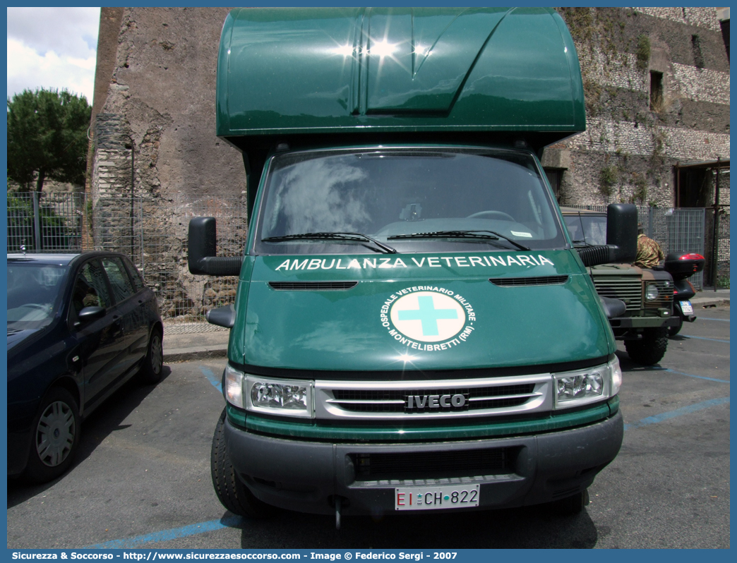 EI CH822
Esercito Italiano
Sanità Militare
Ospedale Veterinario Militare
Iveco Daily 50C15 III serie
Parole chiave: EI;E.I.;Esercito;Italiano;Sanità;Militare;Iveco;Daily;50C15