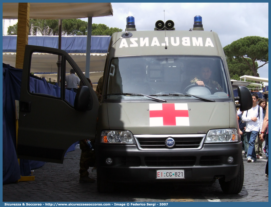 EI CG821
Esercito Italiano
Sanità Militare
Policlinico Militare "Celio"
Fiat Ducato II serie restyling
Allestitore Bollanti S.r.l.
Parole chiave: EI;E.I.;Esercito;Italiano;Sanità Militare;Fiat;Ducato;Bollanti