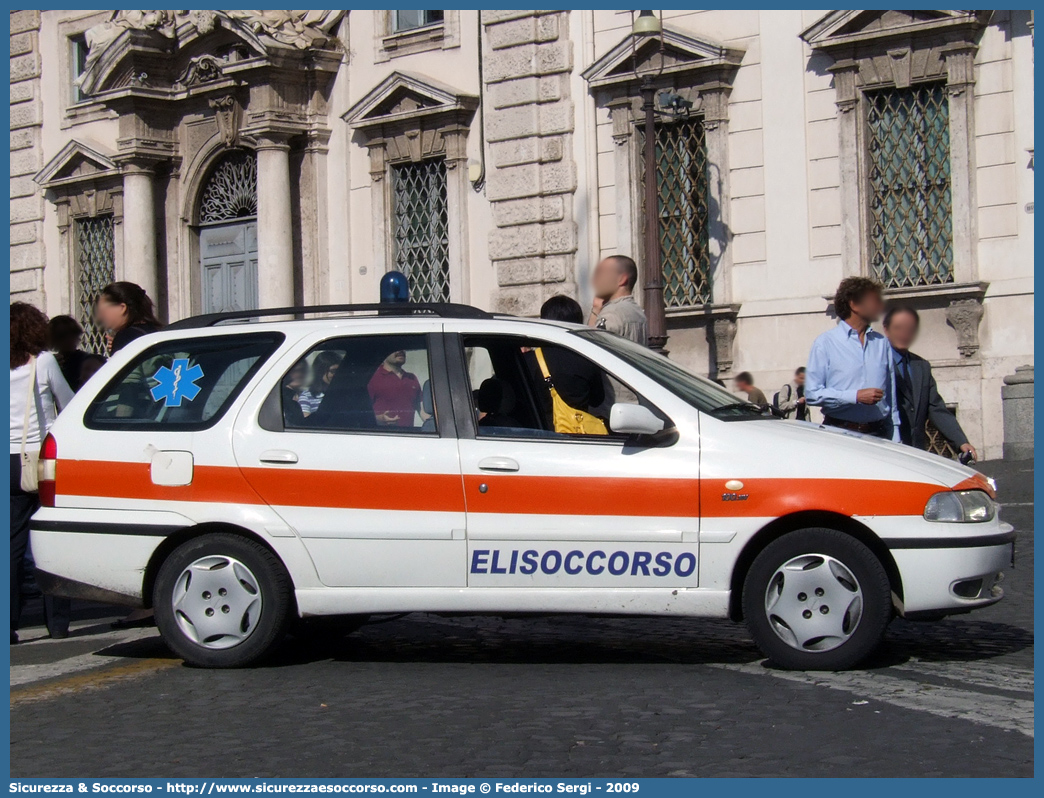 -
118 A.R.E.S.
Servizio Elisoccorso
Fiat Palio Weekend I serie
Parole chiave: 118;A.R.E.S.;ARES;Azienda;Regionale;Emergenza;Sanitaria;Lazio;Soccorso;Roma;Automedica;Fiat;Palio;Weekend;Elisoccorso