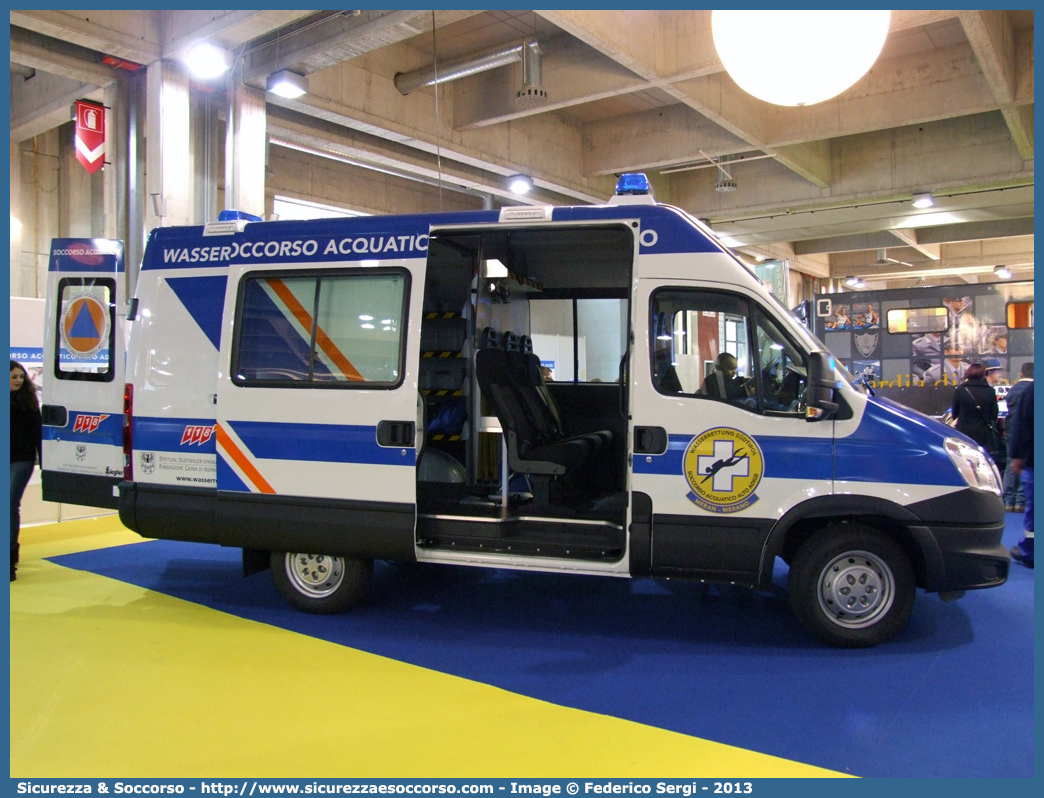 PC ZS0LV
Wasserrettung
Soccorso Acquatico
Iveco Daily IV serie restyling
Allestitore Ziegler Italiana GmbH
Parole chiave: Wasserrettung;Soccorso;Acquatico;Bolzano;Iveco;Daily;Ziegler