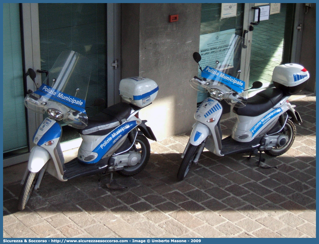 -
Polizia Municipale
Comune di Genova
Piaggio Liberty I serie
Parole chiave: Polizia;Locale;Municipale;Genova;Piaggio;Liberty