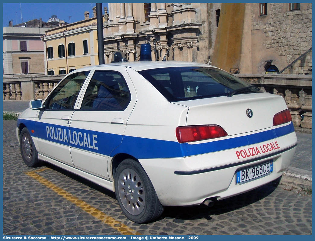 -
Polizia Locale
Comune di Tarquinia
Alfa Romeo 146
Parole chiave: Polizia;Municipale;Locale;Tarquinia;Alfa Romeo;146