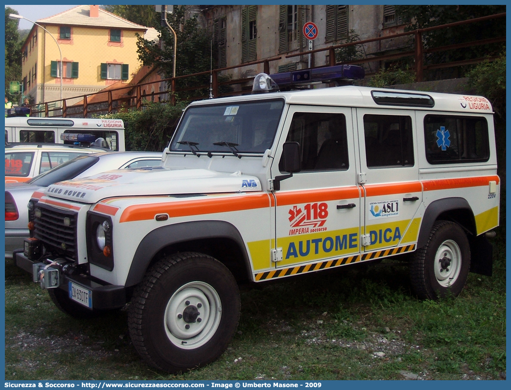 106
118 Imperia Soccorso
Land Rover Defender 110
Allestitore AVS S.a.s.
Parole chiave: 118;Imperia;Soccorso;Automedica;Land Rover;Defender;110;AVS;A.V.S.