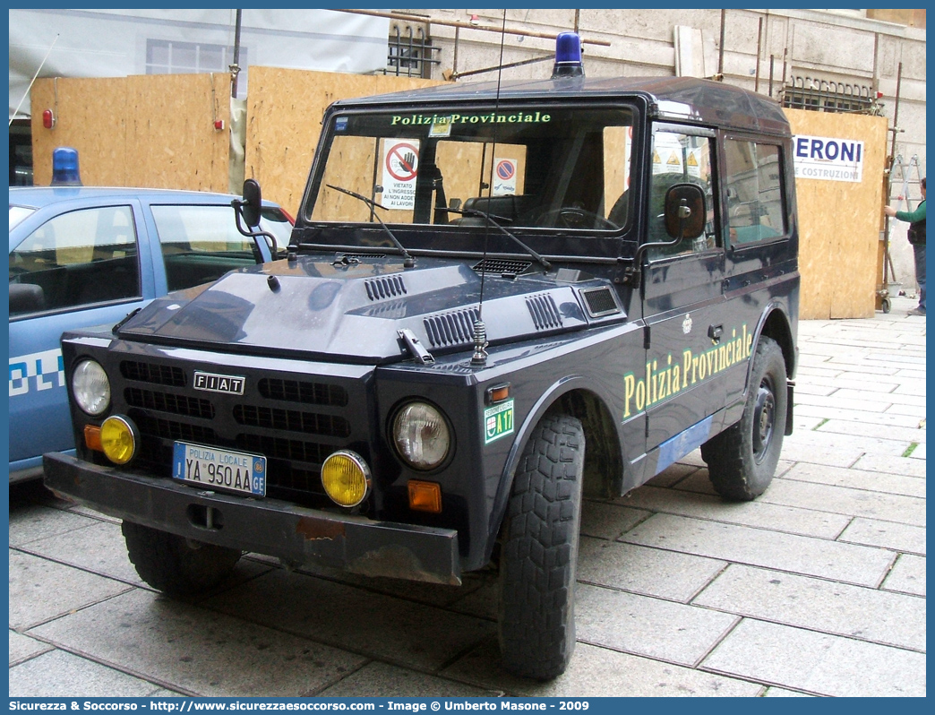 Polizia Locale YA950AA
Polizia Provinciale
Provincia di Genova
Fiat Nuova Campagnola HT
Parole chiave: Polizia;Locale;Provinciale;Genova;Fiat;Campagnola;AR76;YA950AA