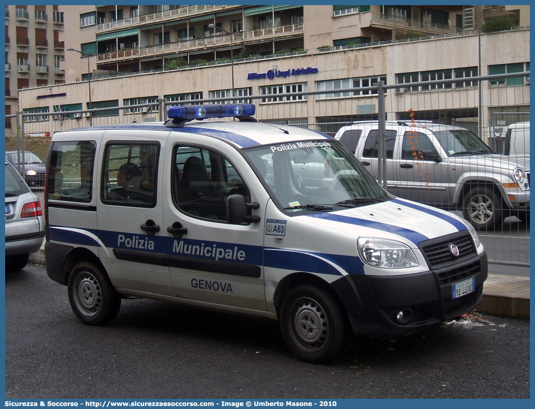 Polizia Locale YA440AC
Polizia Municipale
Comune di Genova
Fiat Doblò I serie restyling
Parole chiave: Polizia;Locale;Municipale;Genova;Fiat;Doblò;YA440AC