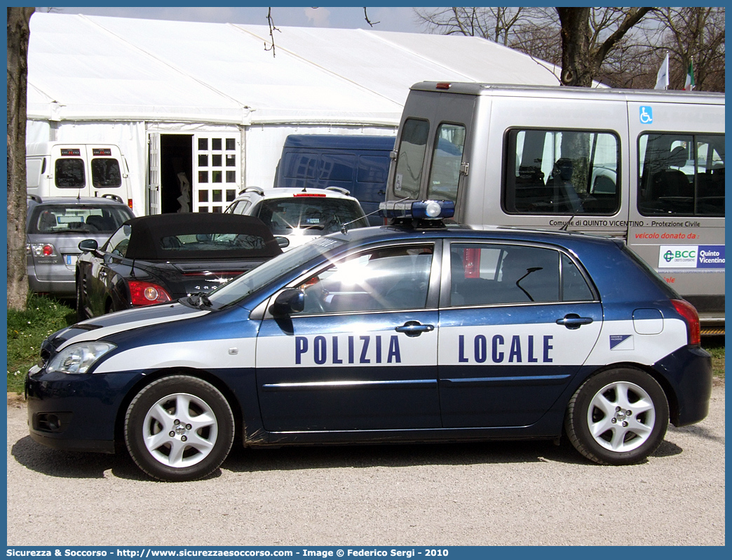 -
Polizia Locale
Comune di Valdagno
Toyota Corolla IX serie
Parole chiave: PL;P.L.;PM;P.M.;Polizia;Municipale;Locale;Valdagno;Toyota;Corolla