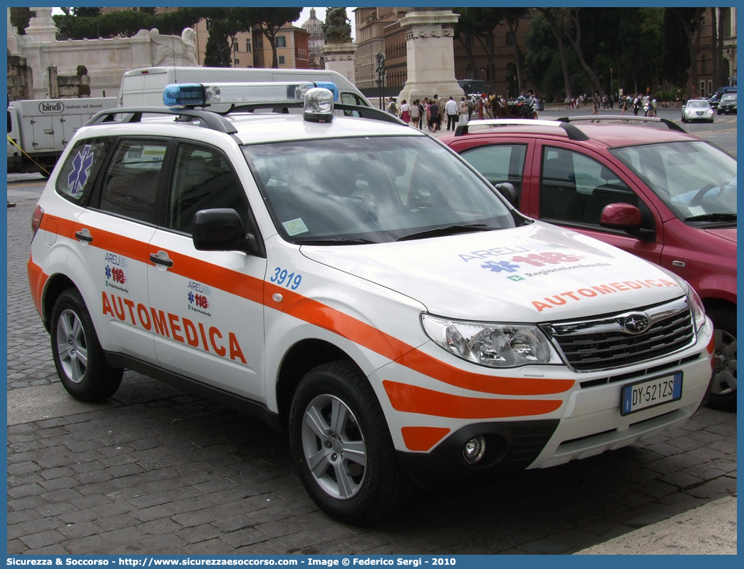 3919
118 Azienda Regionale Emergenza Urgenza
Regione Lombardia
Subaru Forester V serie
Allestitore Bertazzoni S.r.l.
Parole chiave: 118;AREU;A.R.E.U.;S.S.U.Em.;SSUEm;Lombardia;Automedica;Subaru;Forester;Bertazzoni