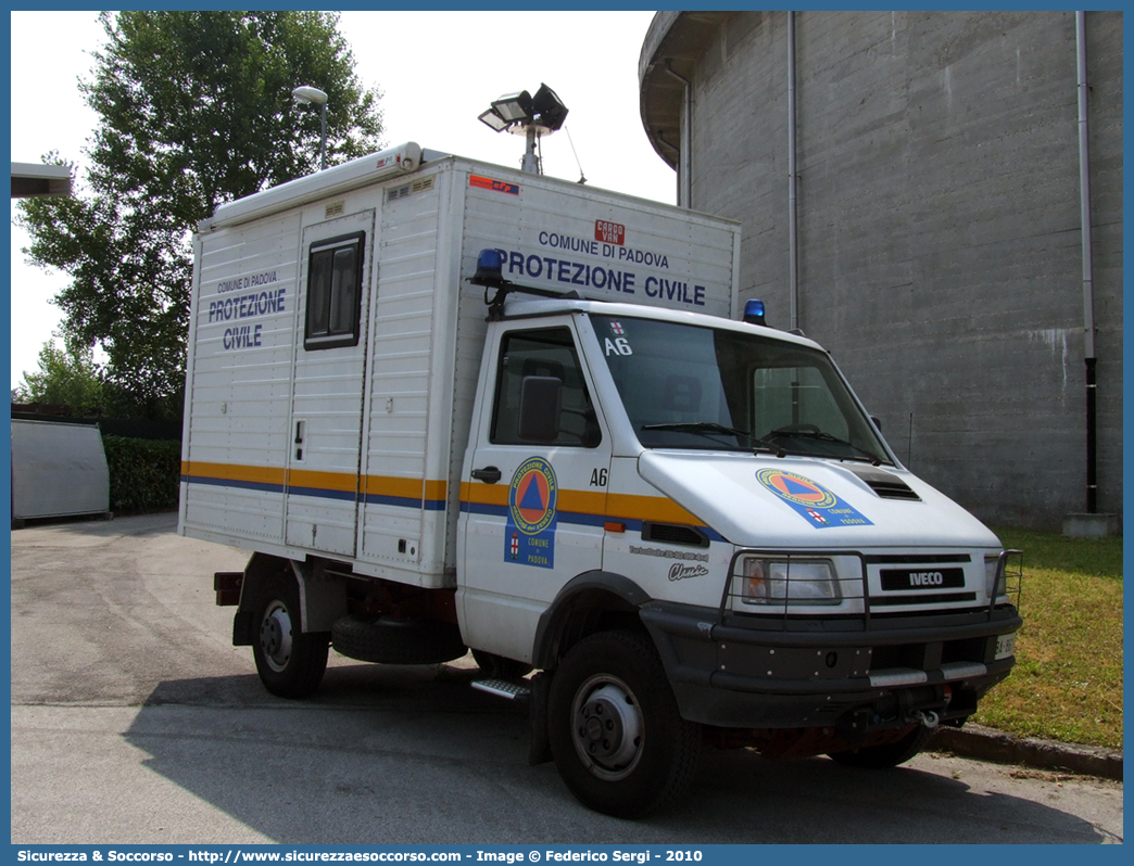 A6
Protezione Civile
Comune di Padova
Iveco Daily 35-10 4x4 II serie
(variante)
Parole chiave: PC;P.C.;Protezione Civile;Padova;Iveco;Daily 35-10 4x4 II serie