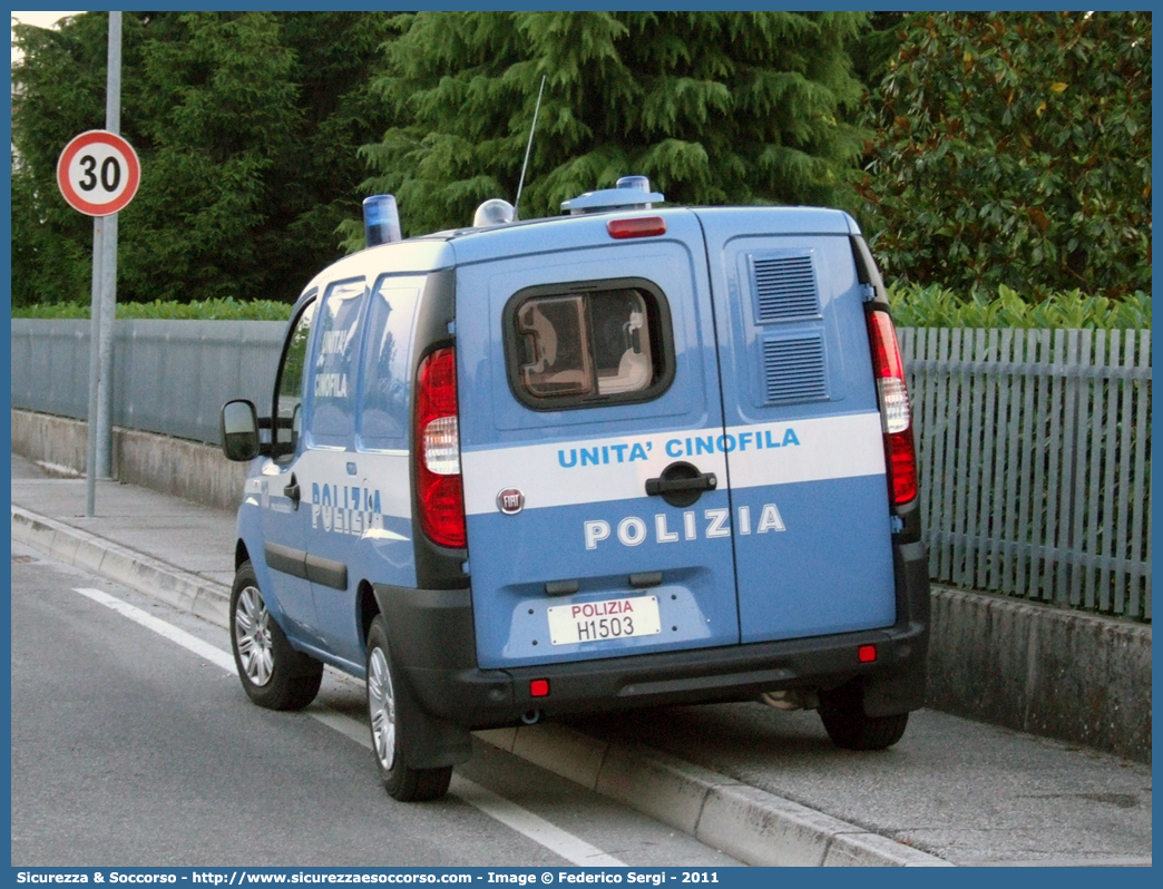 Polizia H1503
Polizia di Stato
Servizio Cinofili
Fiat Doblò I serie restyling
Parole chiave: PS;P.S.;Polizia;di;Stato;Pubblica;Sicurezza;Servizio;Cinofili;Fiat;Doblò;H1503