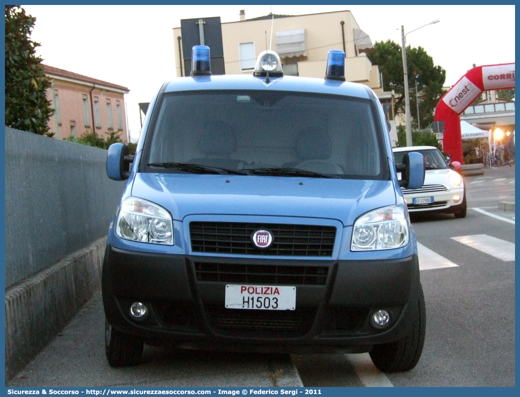 Polizia H1503
Polizia di Stato
Servizio Cinofili
Fiat Doblò I serie restyling
Parole chiave: PS;P.S.;Polizia;di;Stato;Pubblica;Sicurezza;Servizio;Cinofili;Fiat;Doblò;H1503