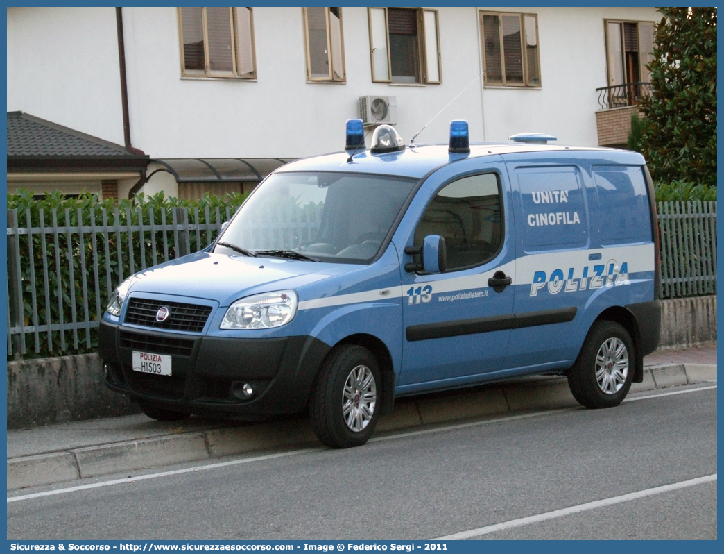 Polizia H1503
Polizia di Stato
Servizio Cinofili
Fiat Doblò I serie restyling
Parole chiave: PS;P.S.;Polizia;di;Stato;Pubblica;Sicurezza;Servizio;Cinofili;Fiat;Doblò;H1503