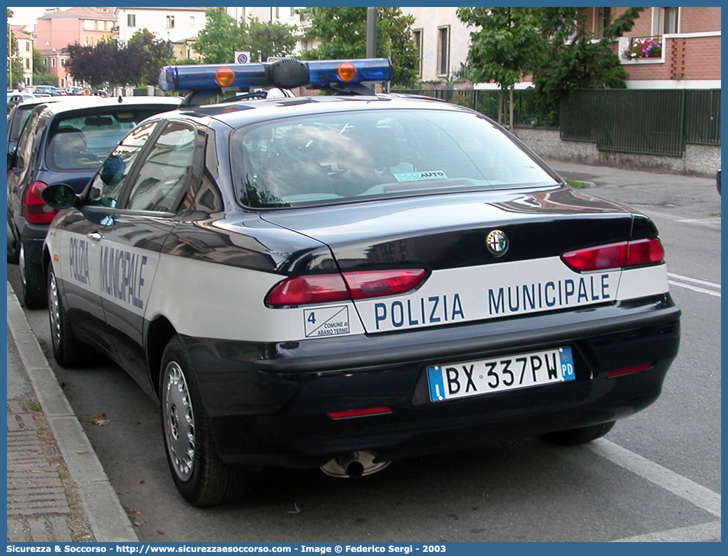 -
Polizia Municipale
Comune di Abano Terme
Alfa Romeo 156 I serie
Parole chiave: Polizia;Locale;Municipale;Abano Terme;Alfa Romeo;156